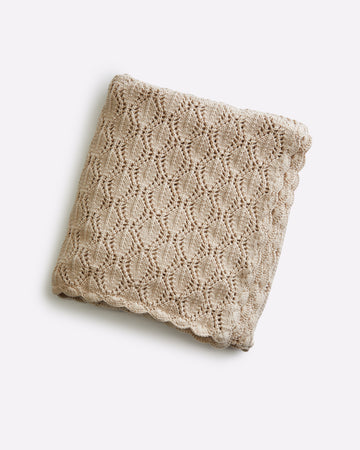 heirloom knit blanket for newborn babies in organic pima cotton