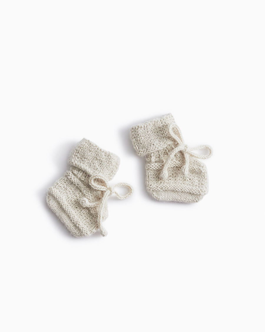 hand knit baby booties