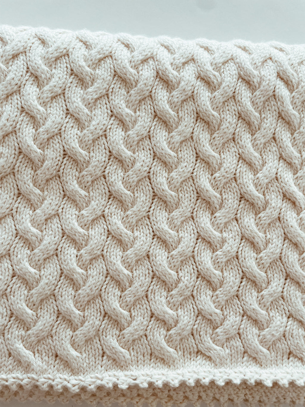 Merle Cable Blanket - Snow
