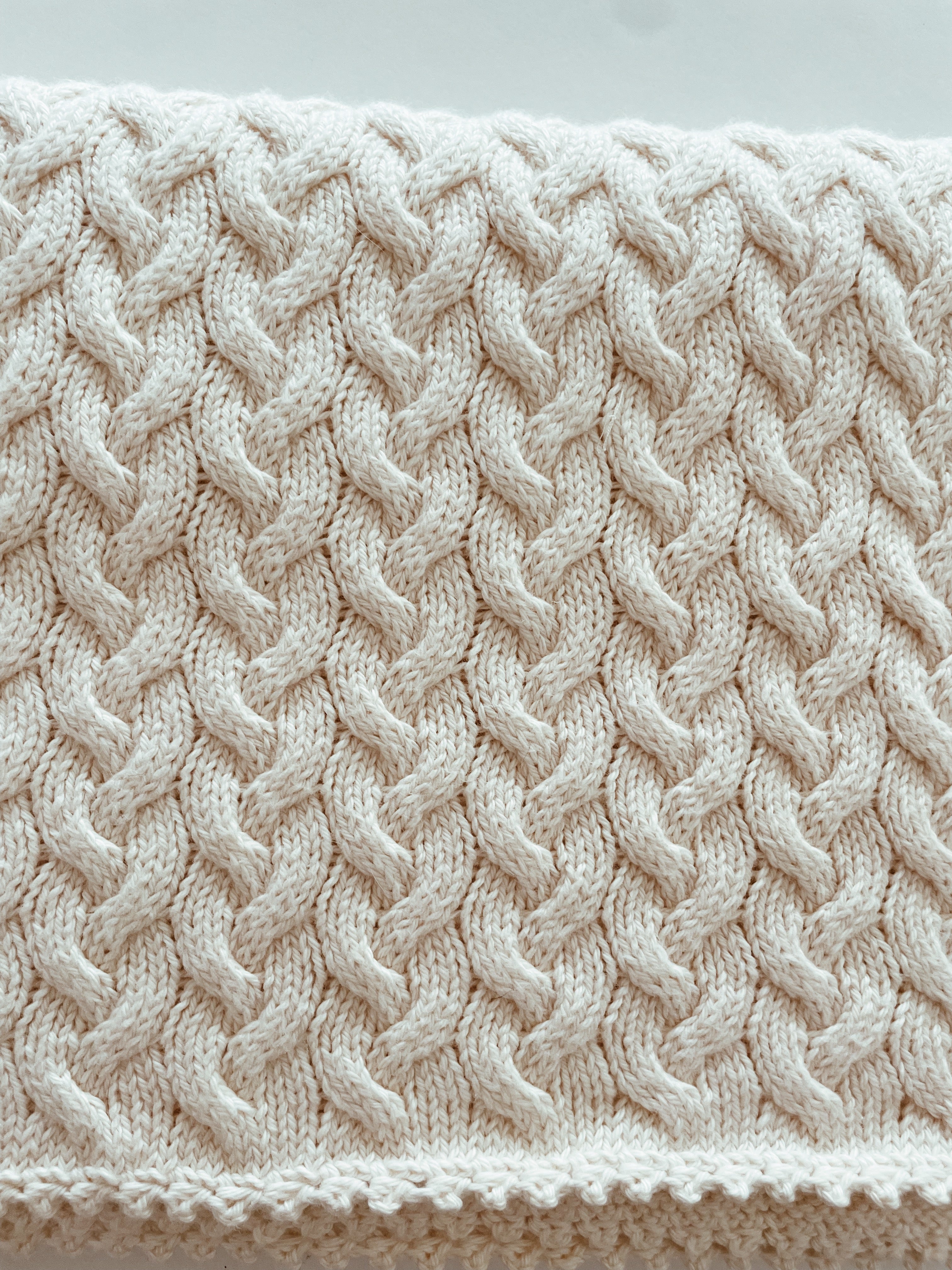 Merle Cable Blanket - Snow