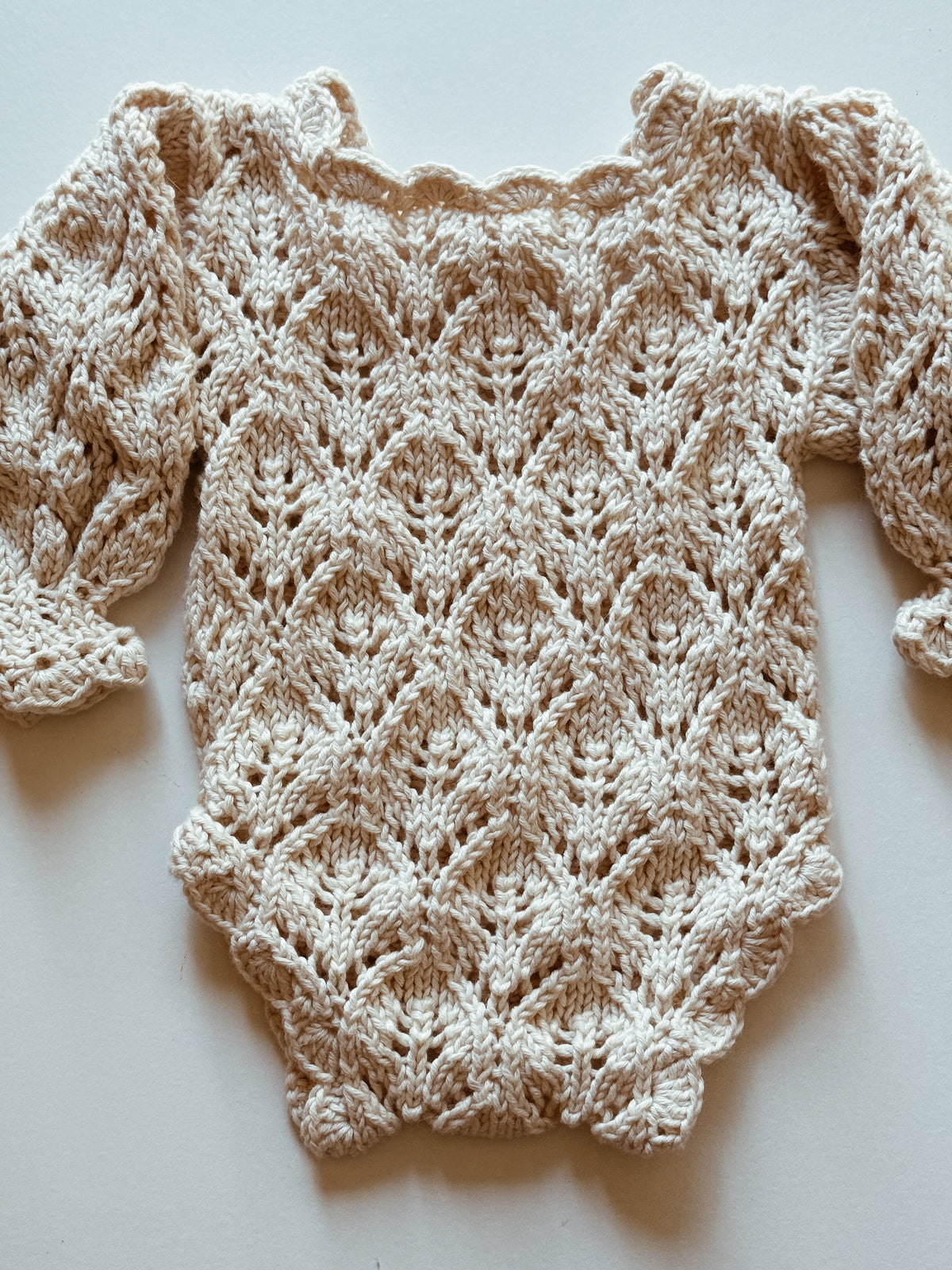 Lace Knit Romper Knit Pattern
