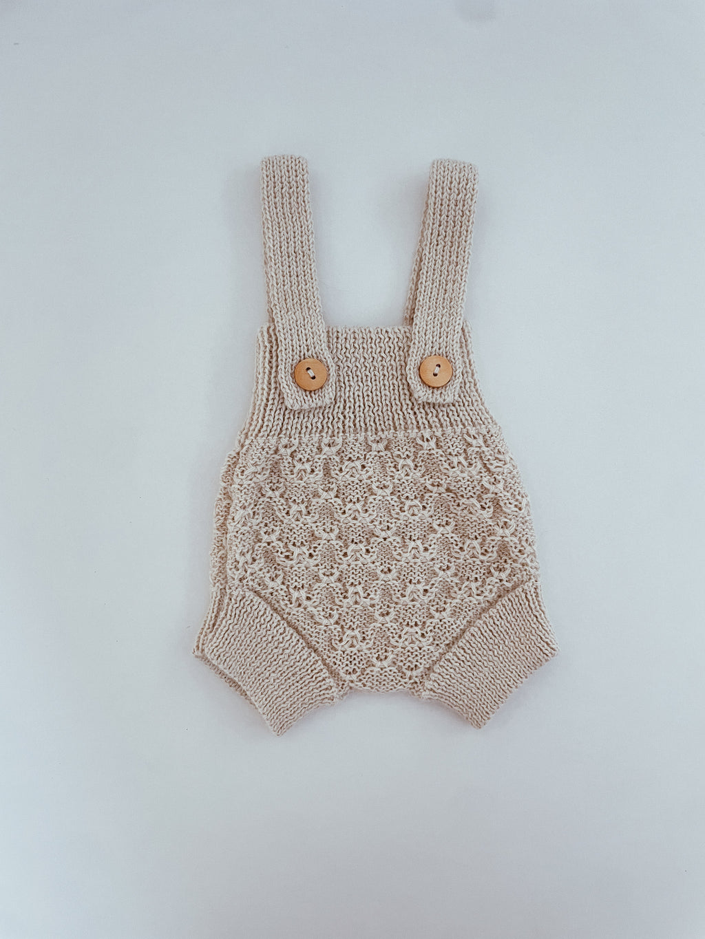 Elke Knit Overalls - Cloud - Hank Knitwear
