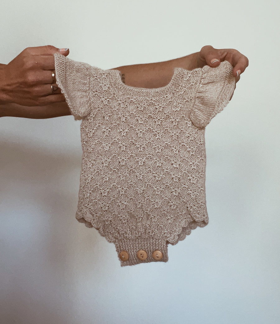 Audrey Flutter Sleeve Romper - Dune