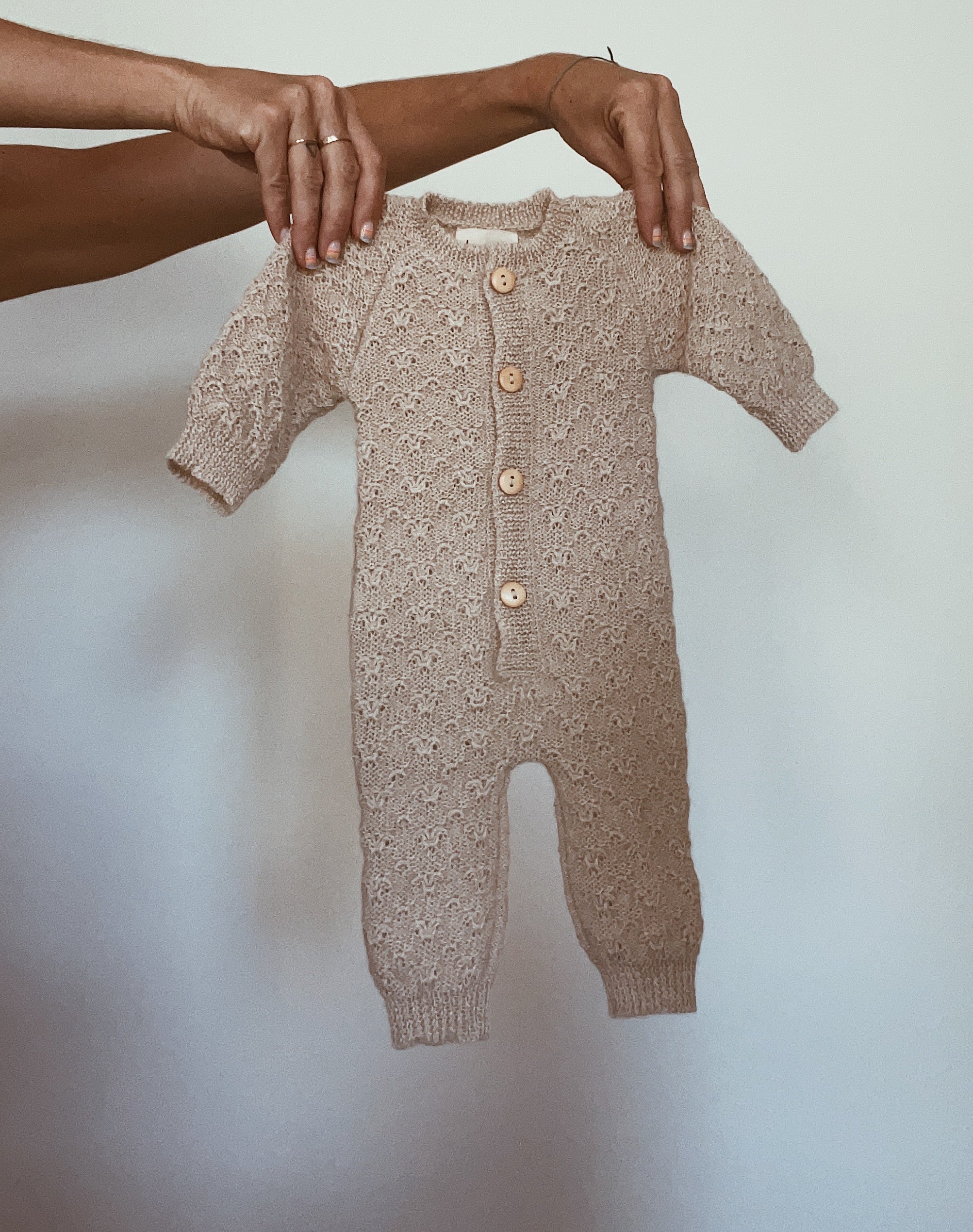 Albert Full Length Knit Romper - Dune