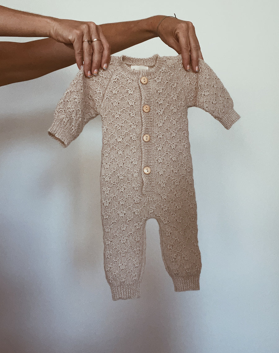 Albert Full Length Knit Romper - Dune