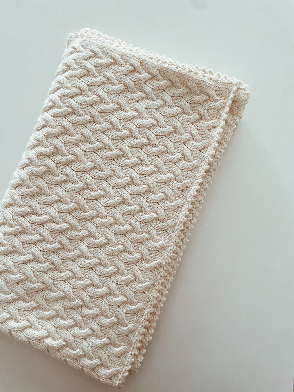 Merle Cable Blanket - Snow