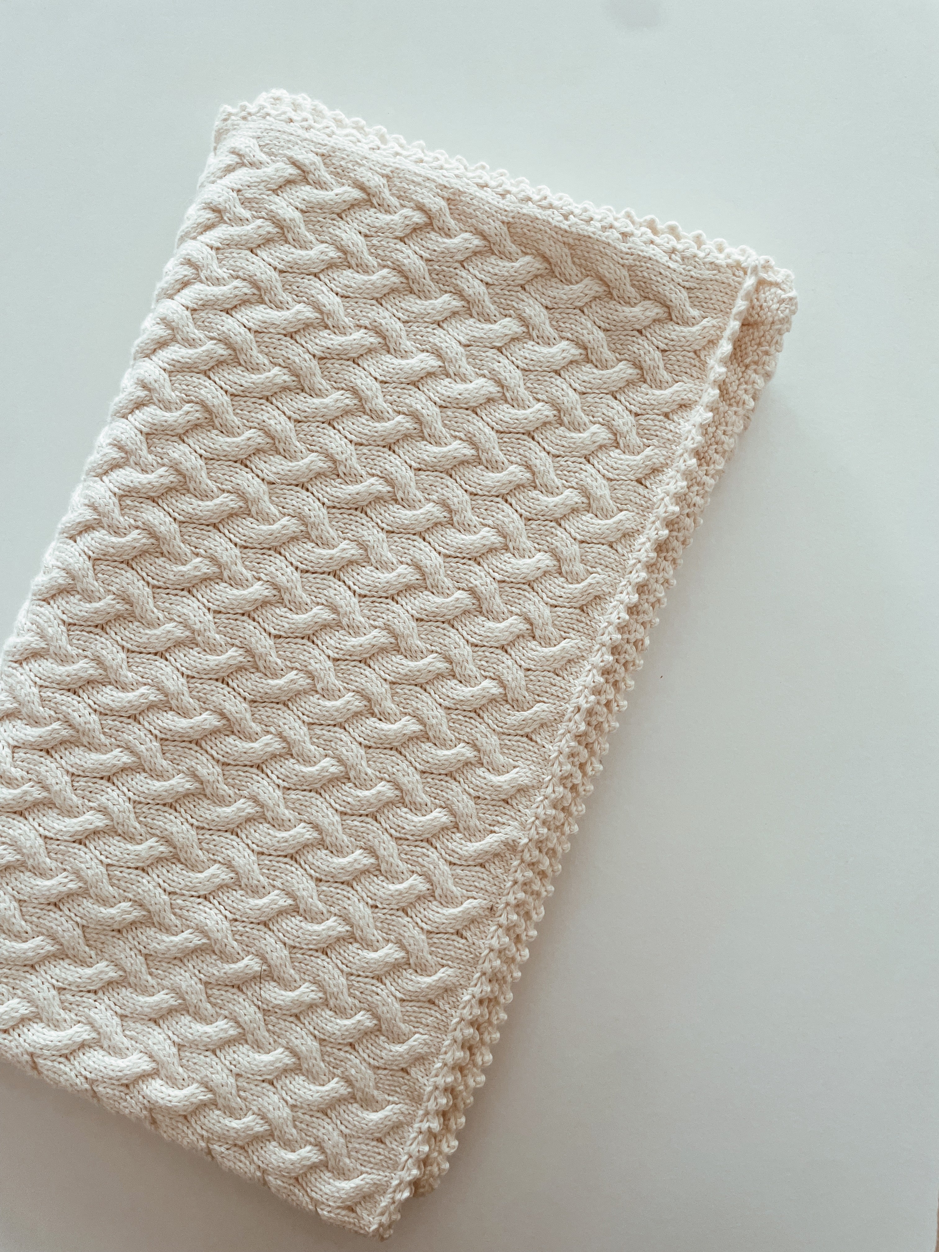 Merle Cable Blanket - Snow