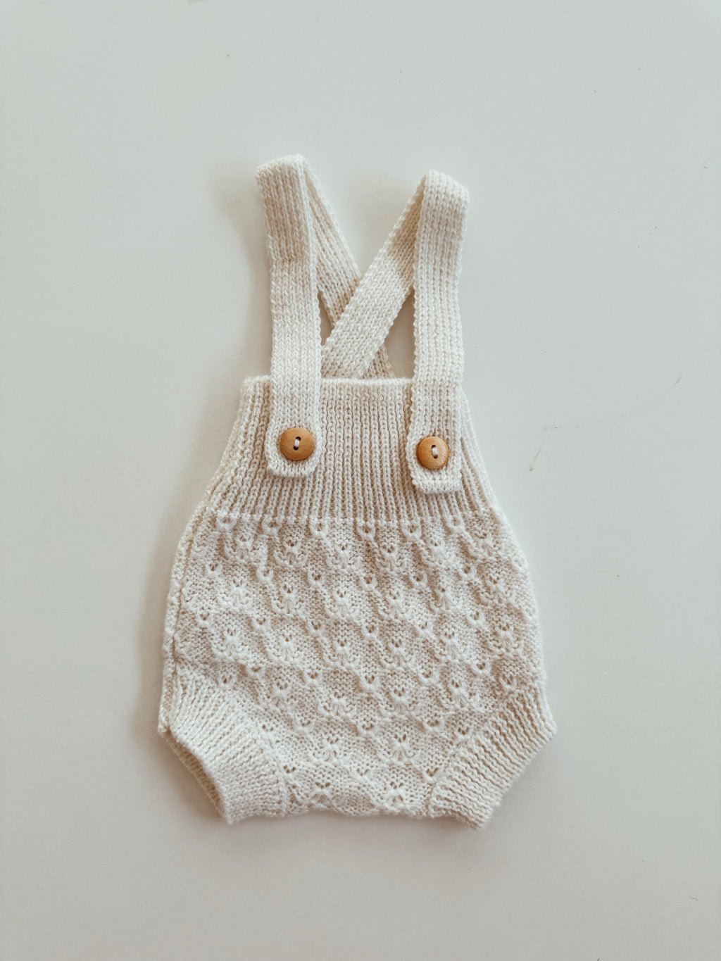 Elke Knit Overalls - Snow - Hank Knitwear