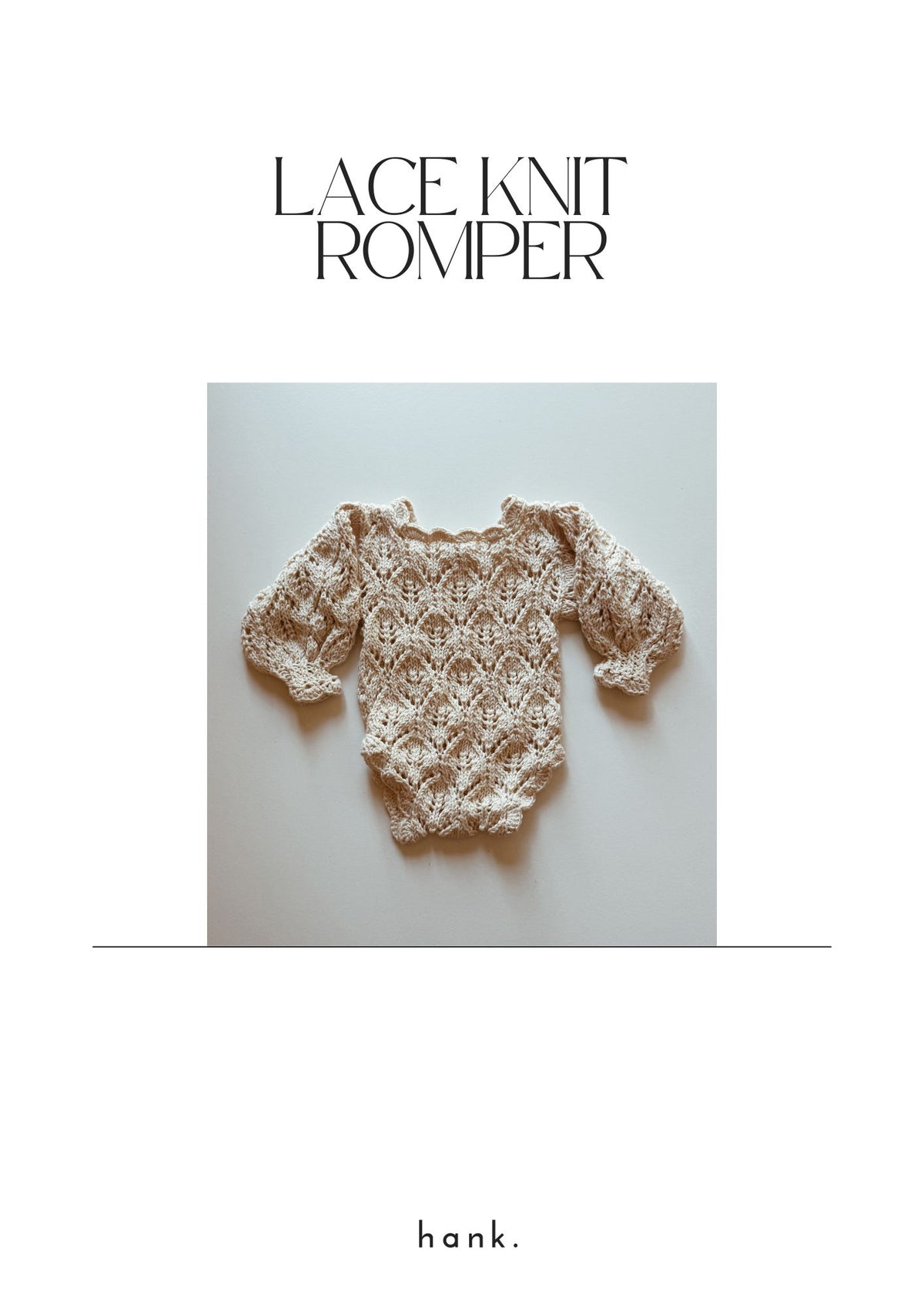 Lace Knit Romper Knit Pattern
