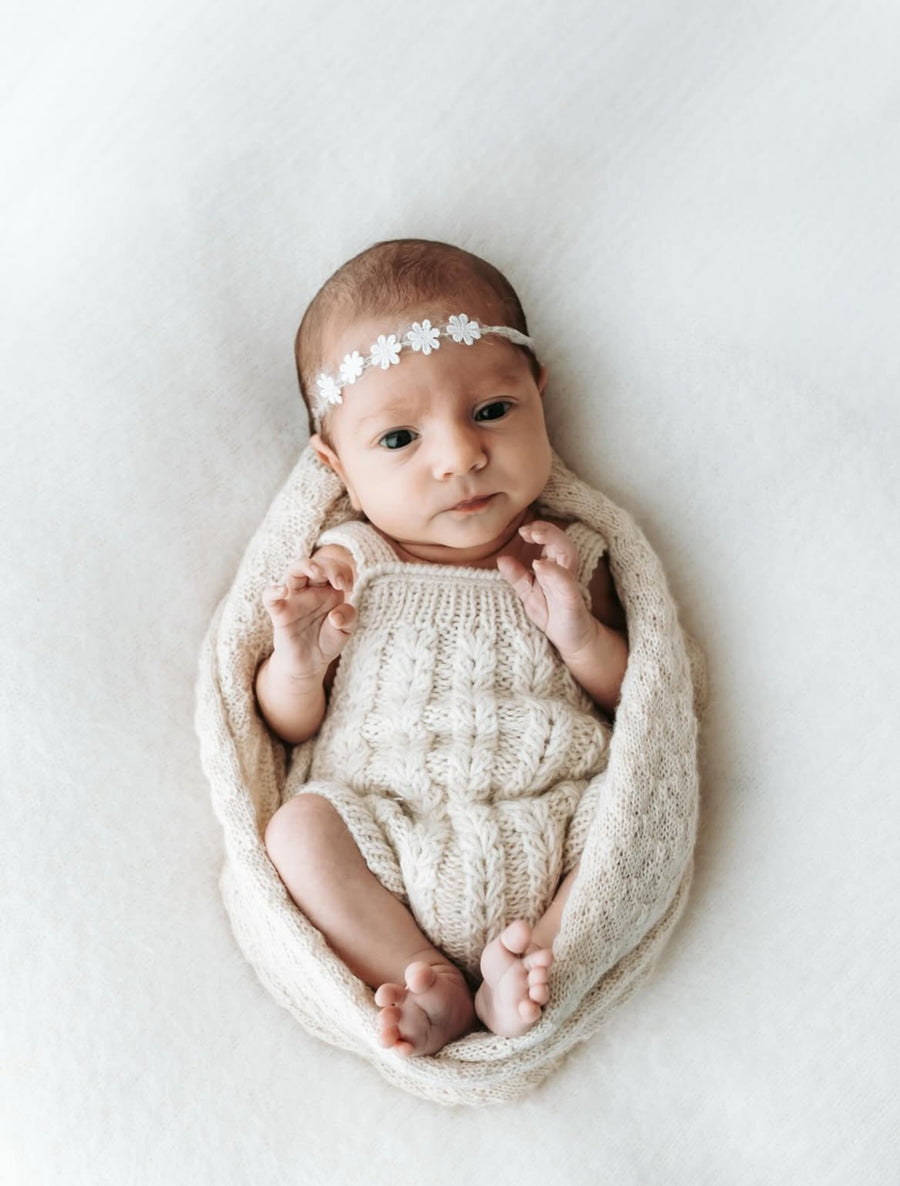 Darcy knit romper - Snow