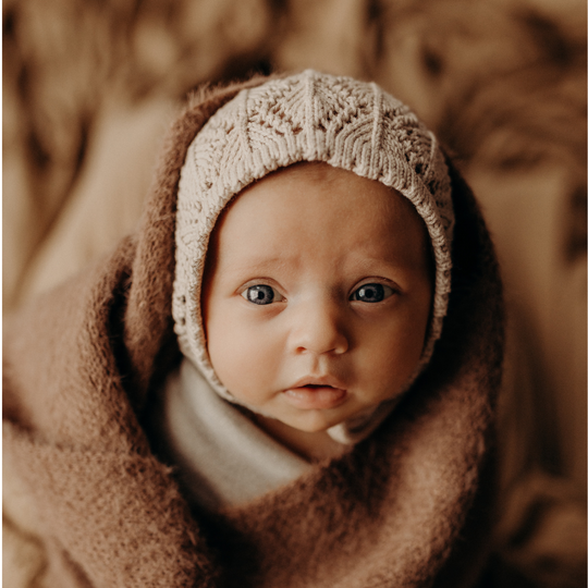 lacy baby bonnet