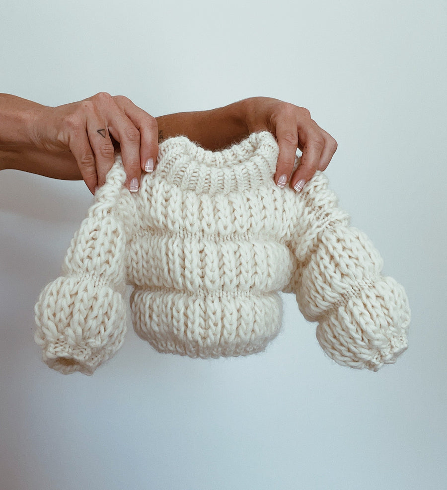 chunky knit baby sweater