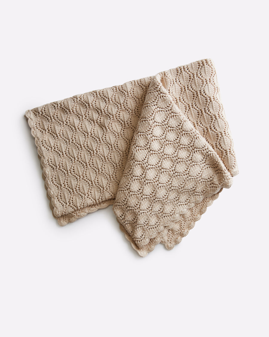 hank knitwear baby blanket hand knit heirloom blanket for new babies in cotton