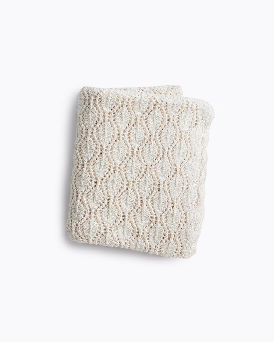 hand made newborn heirloom baby knit blanket