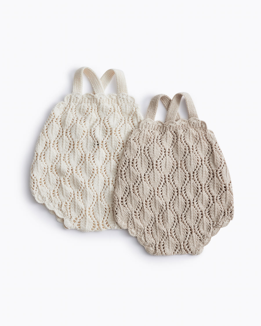 baby onesies hand knit in cotton heirloom Australian knitwear for babies