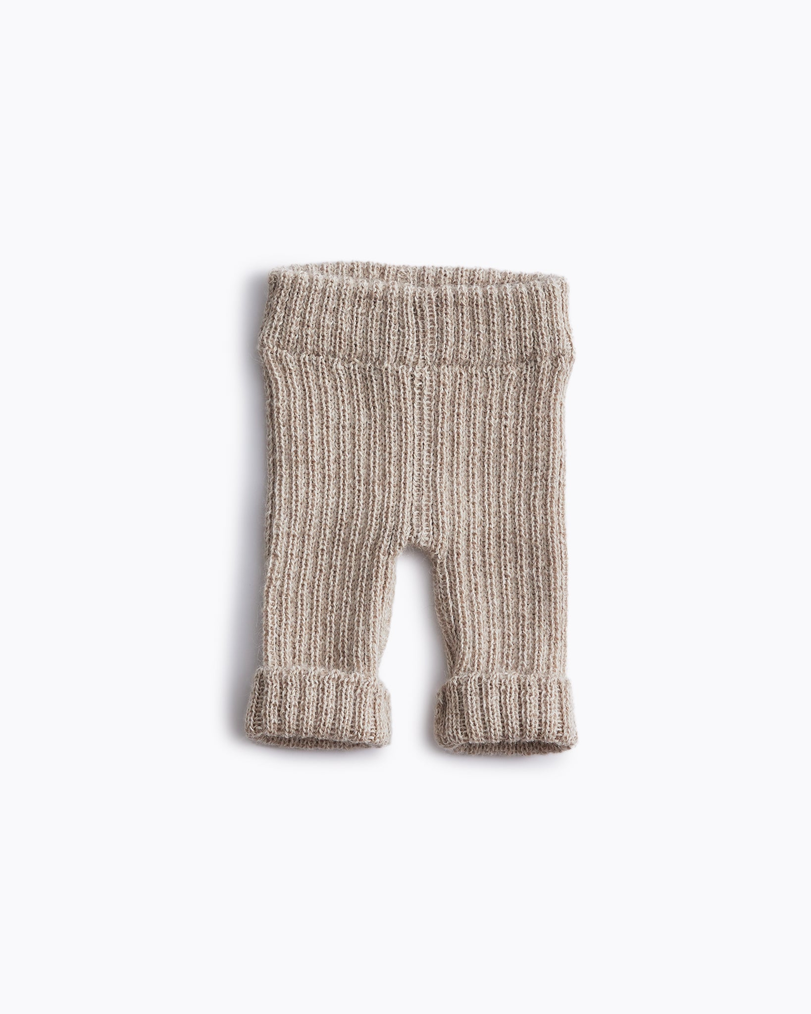 neutral coloured minimal style baby pants for newborns classic knit in alpaca for babies