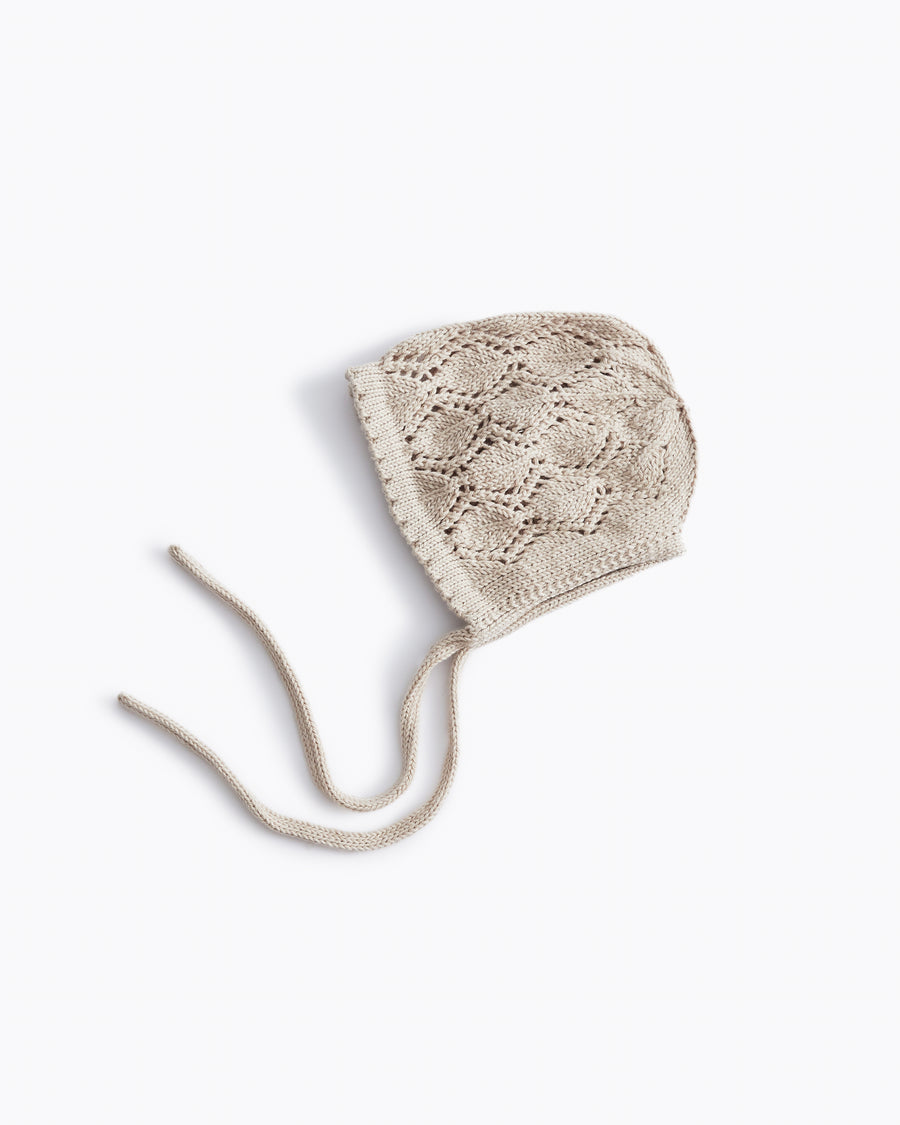 baby knitwear hand knit lacy baby bonnet