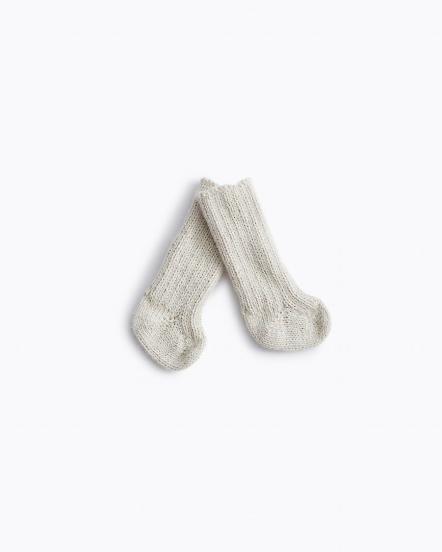 full length hand knit baby socks