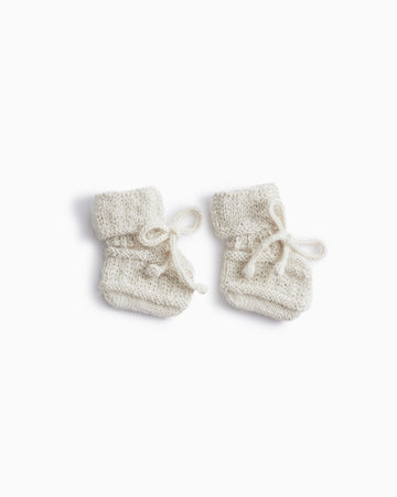 hand knit alpaca newborn booties 