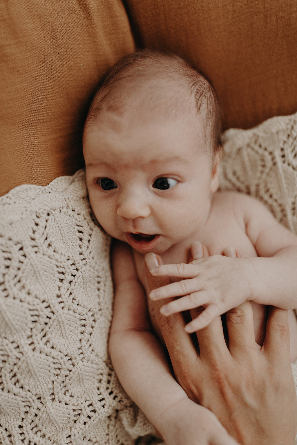 Newborn knit baby blanket newborn prop blanket