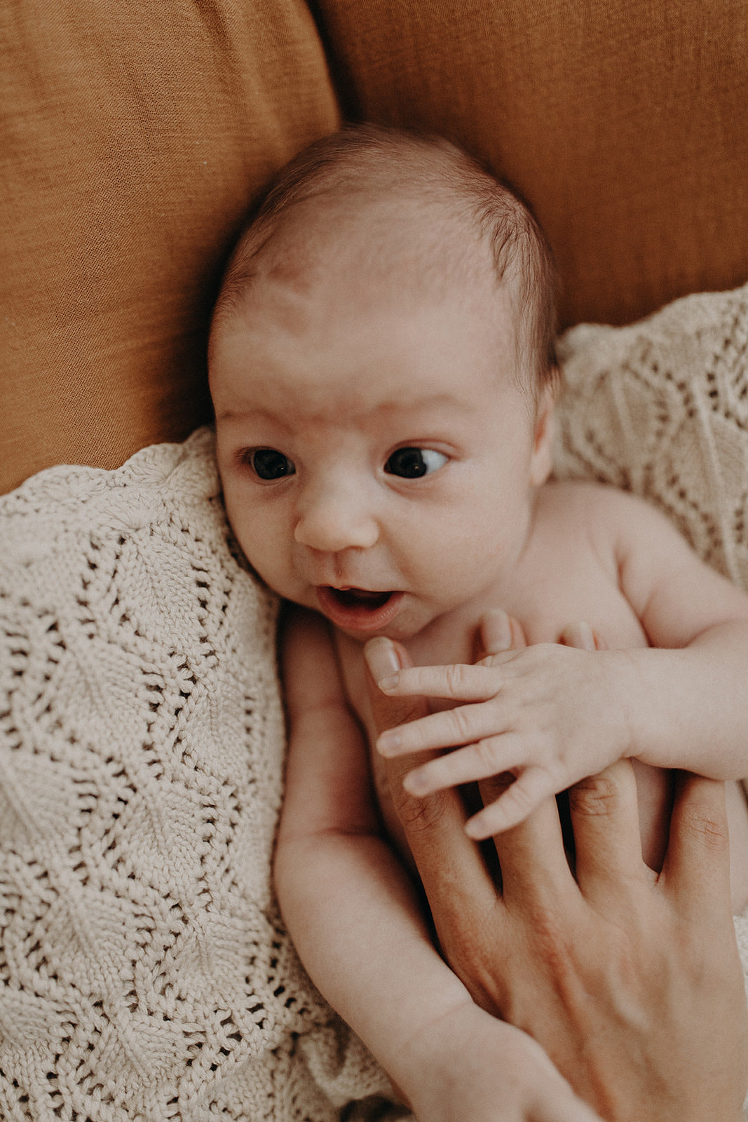 Newborn knit baby blanket newborn prop blanket